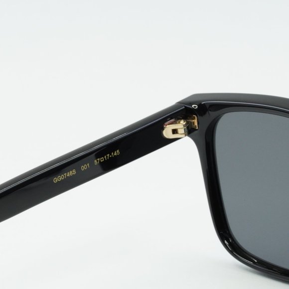FINAL PRICE NEW GUCCI GG0746S 001 BLACK GREY UNISEX SUNGLASSES - Picture 8 of 11